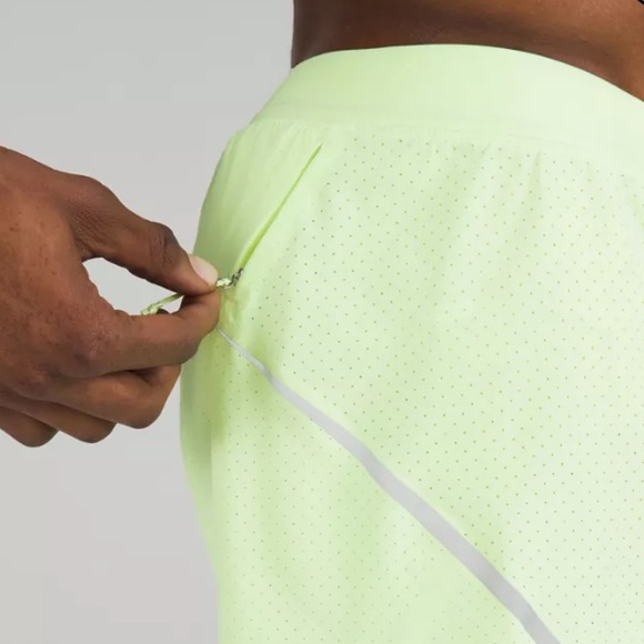 Lululemon Men’s Surge Lined Short 6" Special Edition Color Faded Zap/Wasabi XL - Picture 4 of 9
